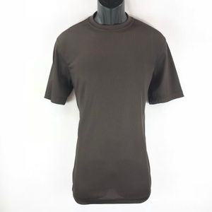 Men's Dressy Brown Ribbed T-Shirt By LOG-IN UOMO